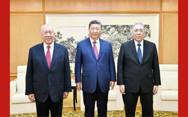 习近平会见何厚铧和崔世安