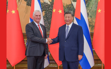习近平会见古巴共产党中央委员会第一书记、古巴国家主席迪亚斯-卡内尔