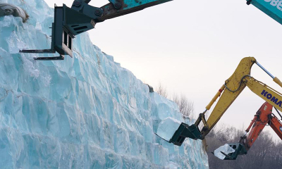 第二十七届哈尔滨冰雪大世界20万立方米存冰启用