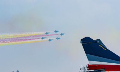 中国空军八一飞行表演队进行检验性飞行