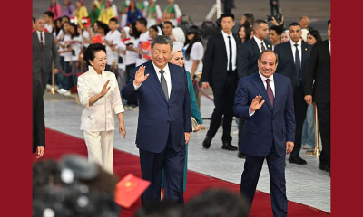 习近平抵达开罗对埃及进行国事访问